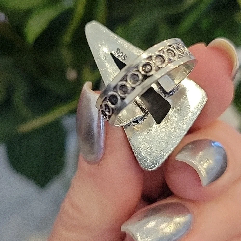 Porcelain Jasper Silver Ring